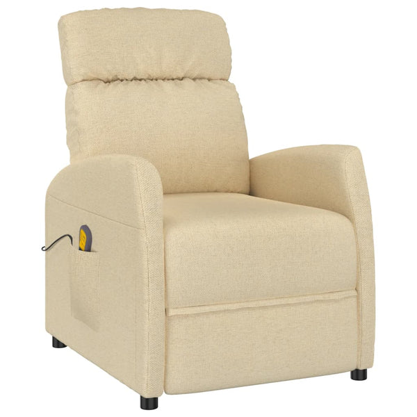 Massagesessel Creme Stoff