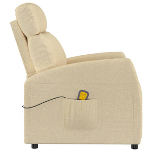 Massagesessel Creme Stoff