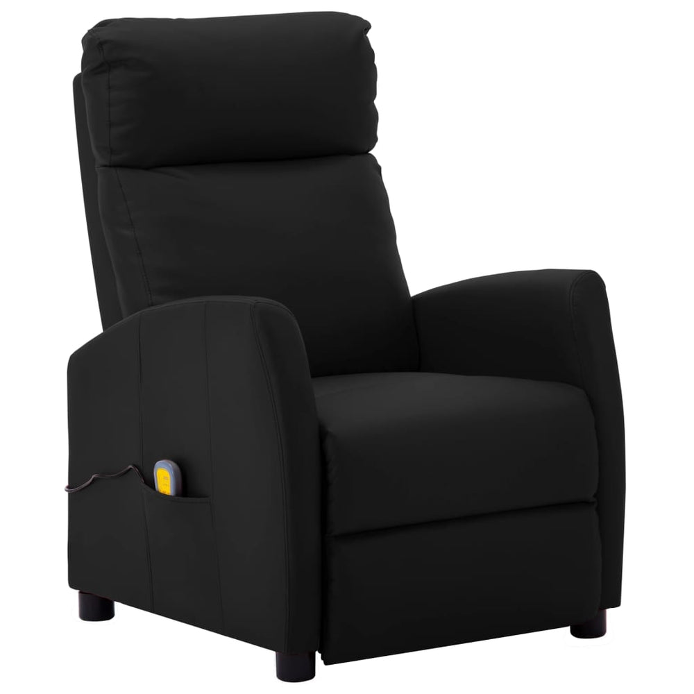 Massagesessel Schwarz Kunstleder