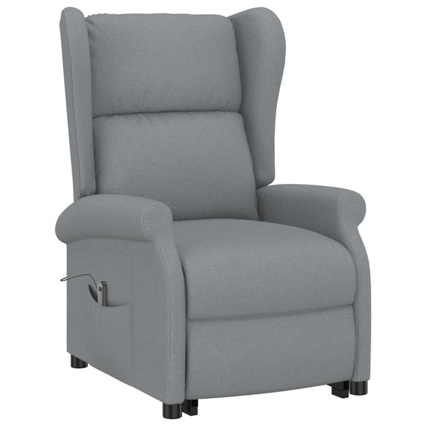 vidaXL Recliner Light Grey Fabric