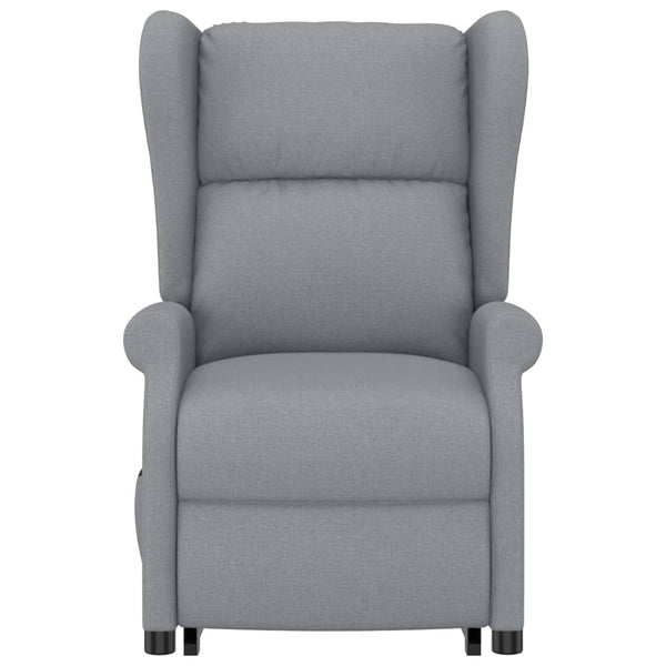 vidaXL Recliner Light Grey Fabric