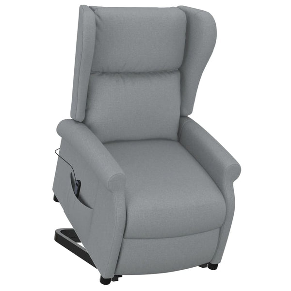 vidaXL Recliner Light Grey Fabric