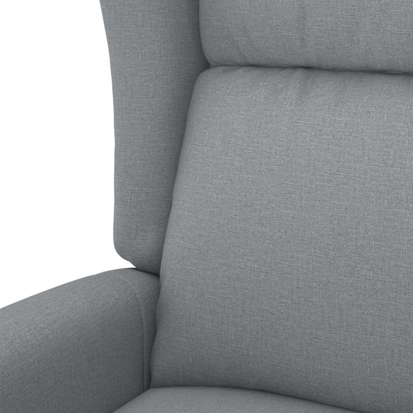 vidaXL Recliner Light Grey Fabric