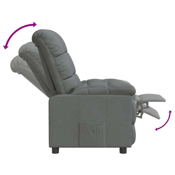 Relaxsessel Dunkelgrau Stoff
