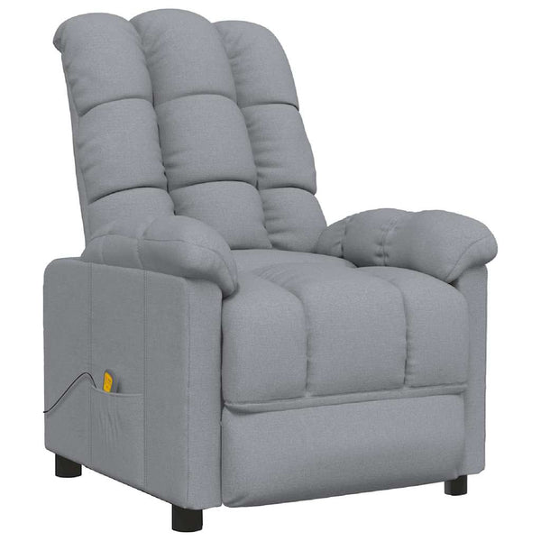 Massagesessel Hellgrau Stoff