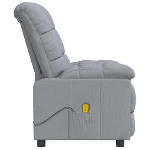 Massagesessel Hellgrau Stoff