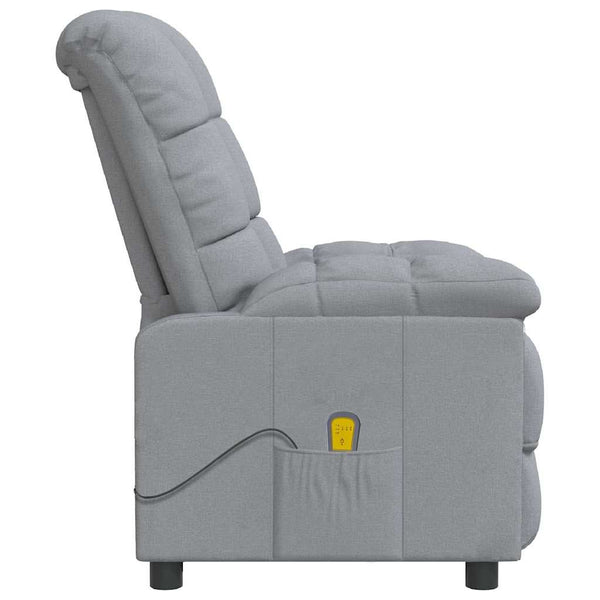 Massagesessel Hellgrau Stoff