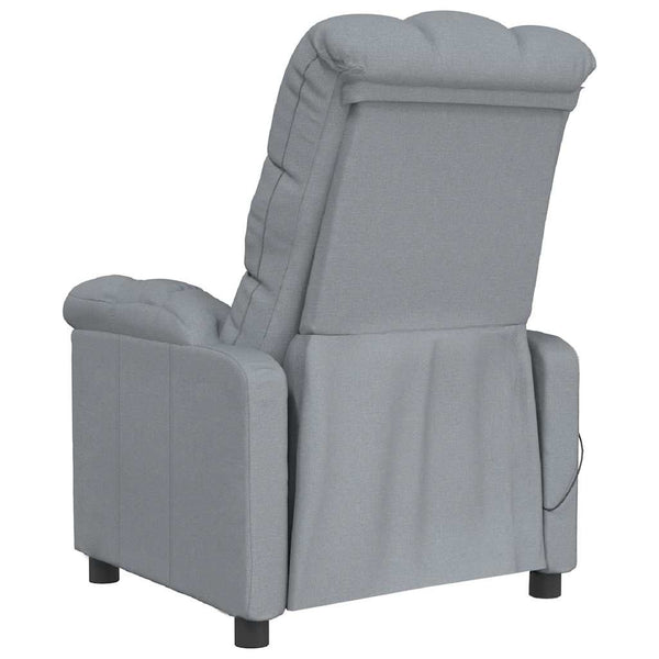 Massagesessel Hellgrau Stoff