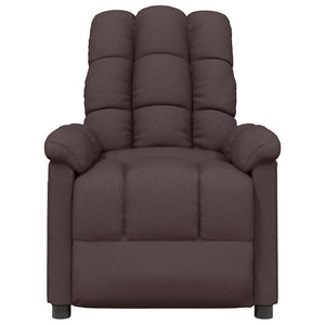 Massagesessel Dunkelbraun Stoff