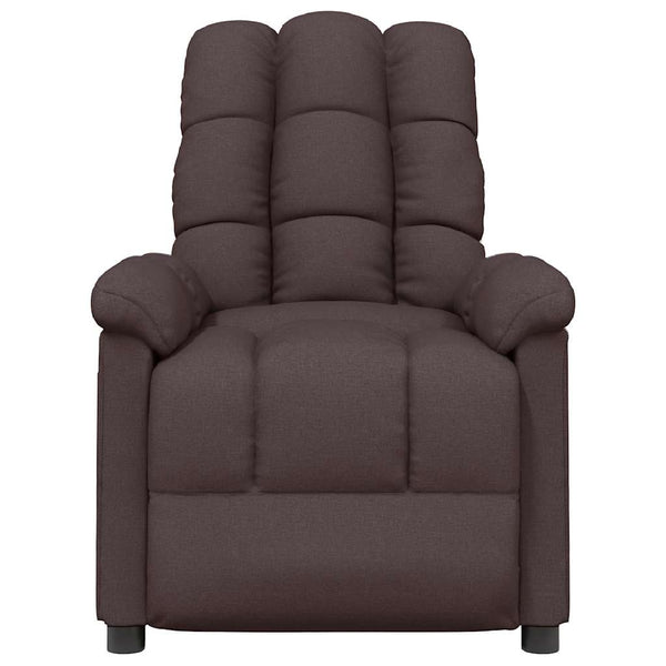 Massagesessel Dunkelbraun Stoff