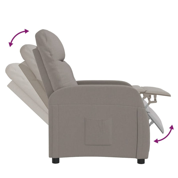 Relaxsessel Taupe Stoff