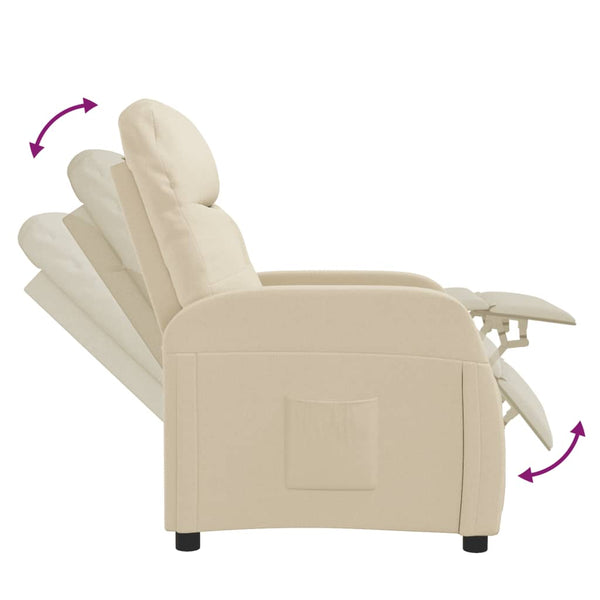 Relaxsessel Creme Stoff