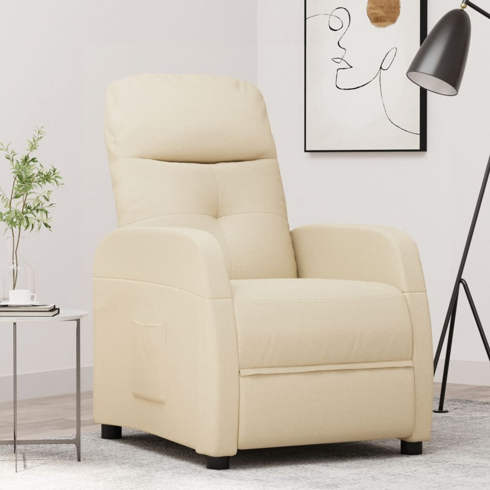 Relaxsessel Creme Stoff