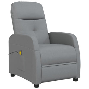 Massagesessel Hellgrau Stoff