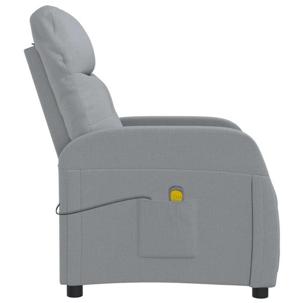 Massagesessel Hellgrau Stoff
