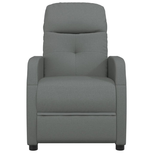 Massagesessel Dunkelgrau Stoff