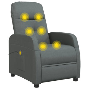Massagesessel Dunkelgrau Stoff