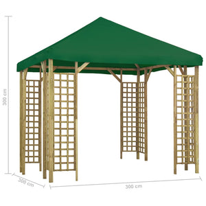 vidaXL Pavillon 3 x 3 m Vert