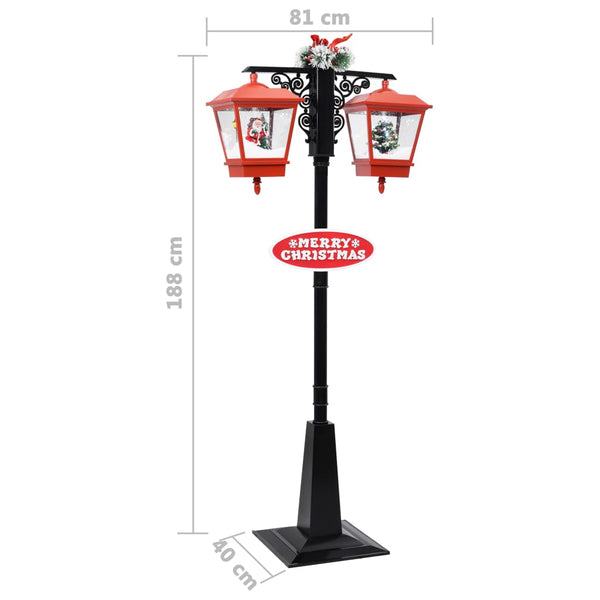 Weihnachts-Straßenlampe mit Weihnachtsmann 81 x 40 x 188 cm PVC