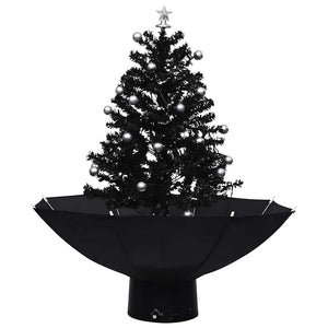 Schneiender Weihnachtsbaum mit Schirmfuß Schwarz 75 cm PVC