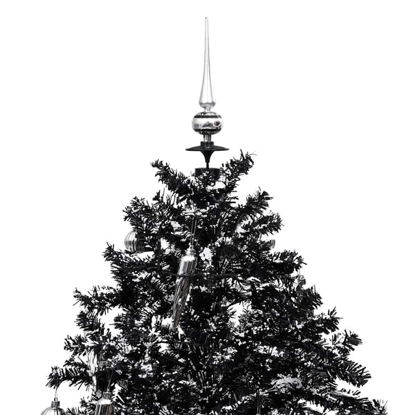 Schneiender Weihnachtsbaum mit Schirmfuß Schwarz 140 cm PVC