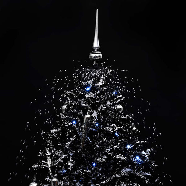 Schneiender Weihnachtsbaum mit Schirmfuß Schwarz 140 cm PVC