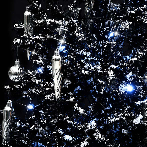 Schneiender Weihnachtsbaum mit Schirmfuß Schwarz 140 cm PVC