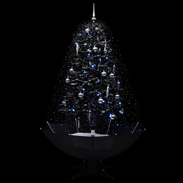 Schneiender Weihnachtsbaum mit Schirmfuß Schwarz 170 cm PVC