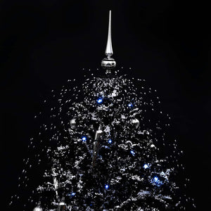 Schneiender Weihnachtsbaum mit Schirmfuß Schwarz 190 cm PVC