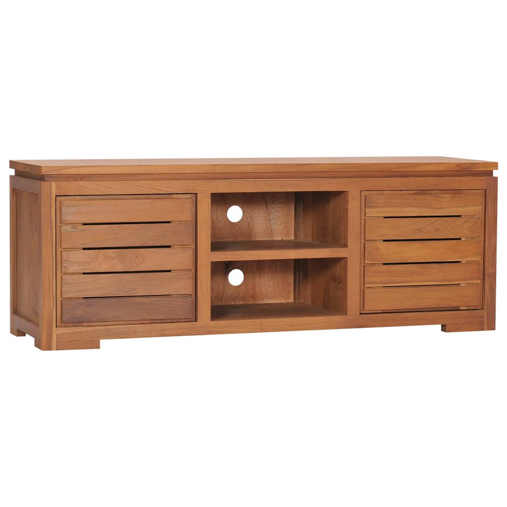 vidaXL Meuble TV 110 x 30 x 40 cm Teck massif