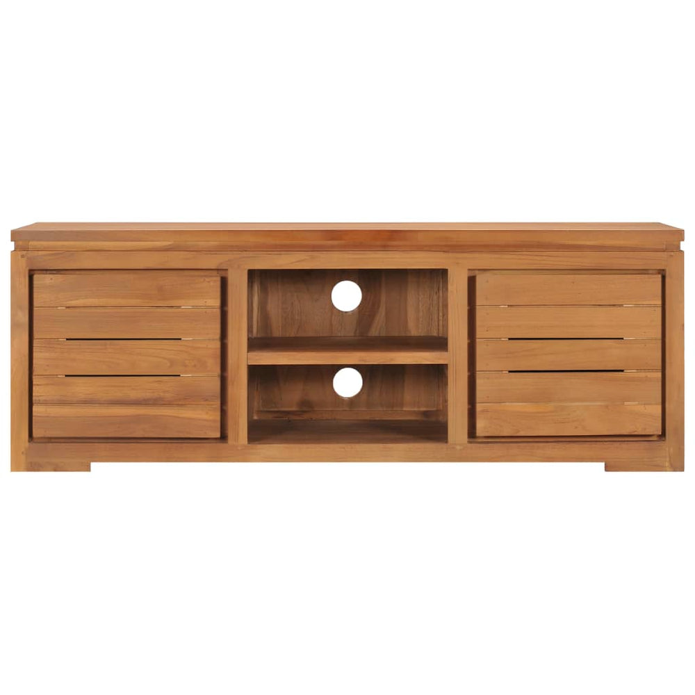 vidaXL Meuble TV 110 x 30 x 40 cm Teck massif