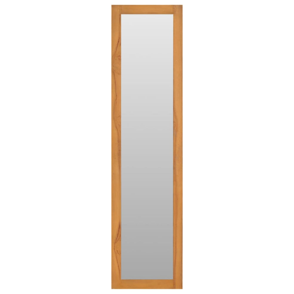 vidaXL Miroir mural avec étagères 30x30x120 cm en teck massif