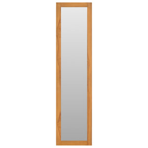 Wandspiegel mit Regalen 30×30×120 cm Teak Massivholz