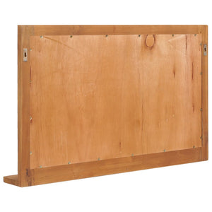 Wandspiegel mit Regal 100×12×60 cm Teak Massivholz