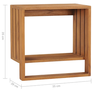 vidaXL Étagère murale à serviettes 35x20x35 cm Teck massif
