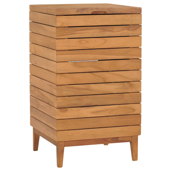 Wäschekorb 40×40×70 cm Teak Massivholz