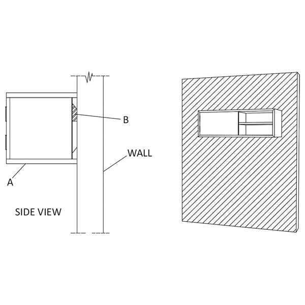 Wand-TV-Schrank 90x30x30 cm Teak Massivholz