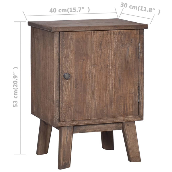 Nachttisch 40x30x53 cm Massivholz Teak