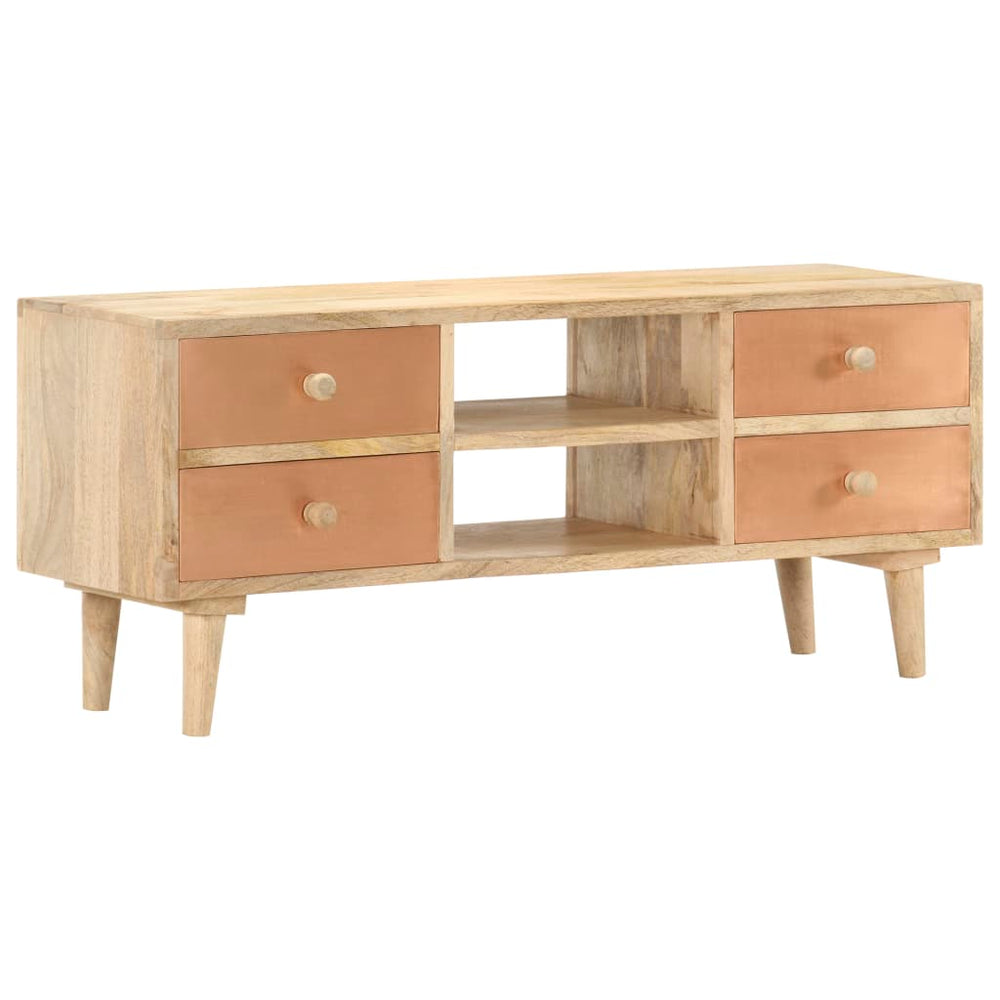 Meuble TV vidaXL 110x30x45 cm Bois de manguier massif