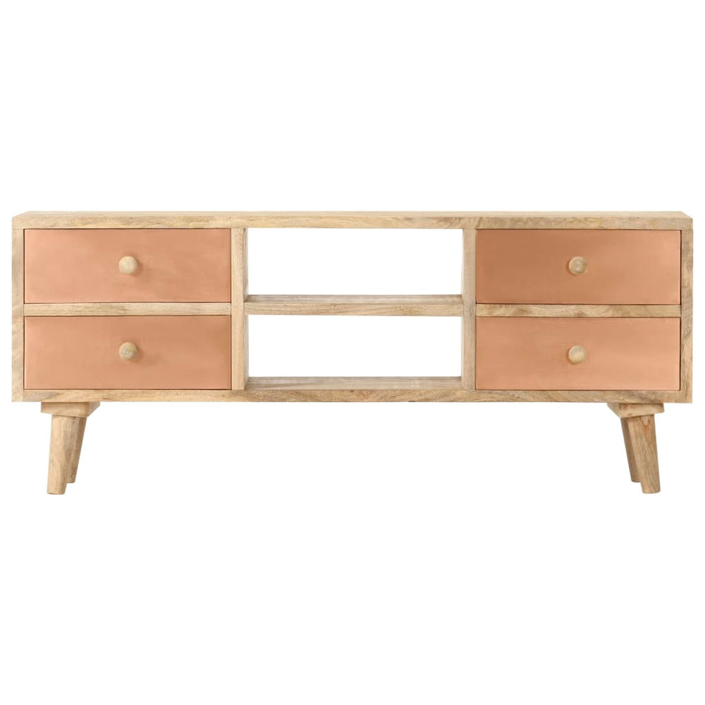 Meuble TV vidaXL 110x30x45 cm Bois de manguier massif