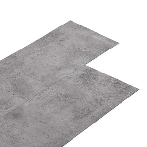 Selbstklebende Bodenplanken Zementbraun PVC 5,02 m²
