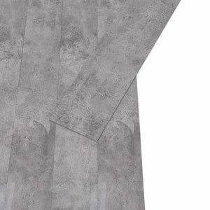 Selbstklebende Bodenplanken Zementbraun PVC 5,02 m²
