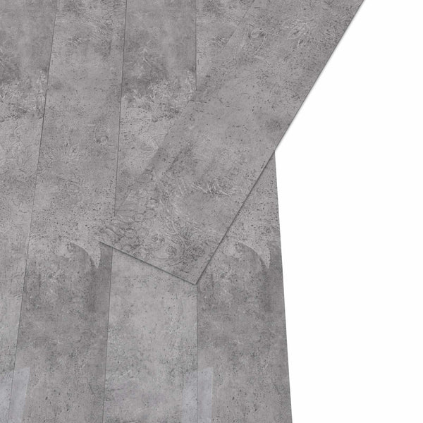 Selbstklebende Bodenplanken Zementbraun PVC 5,02 m²