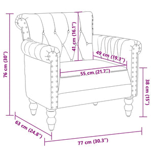 vidaXL Fauteuil Marron Cuir de chèvre véritable