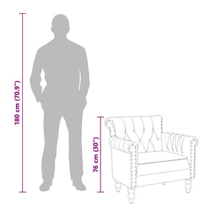 vidaXL Fauteuil Marron Cuir de chèvre véritable