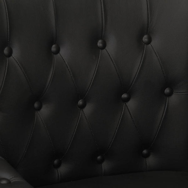 Sessel Schwarz Echtes Ziegenleder