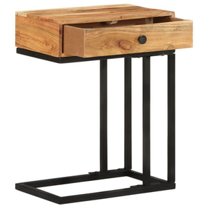 vidaXL Table d'appoint en forme de U 45x30x61 cm Bois d'acacia massif