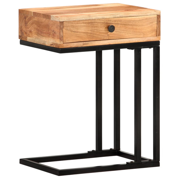 vidaXL Table d'appoint en forme de U 45x30x61 cm Bois d'acacia massif