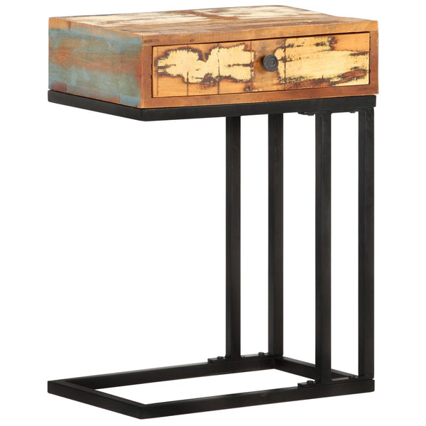 Beistelltisch U-Form 45x30x61 cm Recyceltes Massivholz