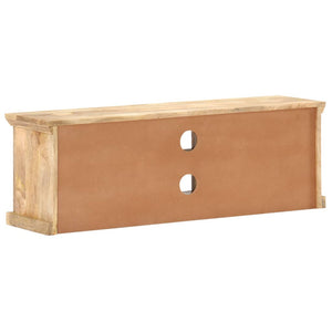 vidaXL Meuble TV avec portes en acier 120x30x40 cm Bois de manguier massif